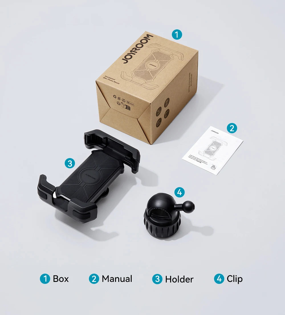 Joyroom Shockproof Bike & Motorcycle Phone Holder – Quick Install Mount with Vibration Dampener for 4.7-7" Phones
