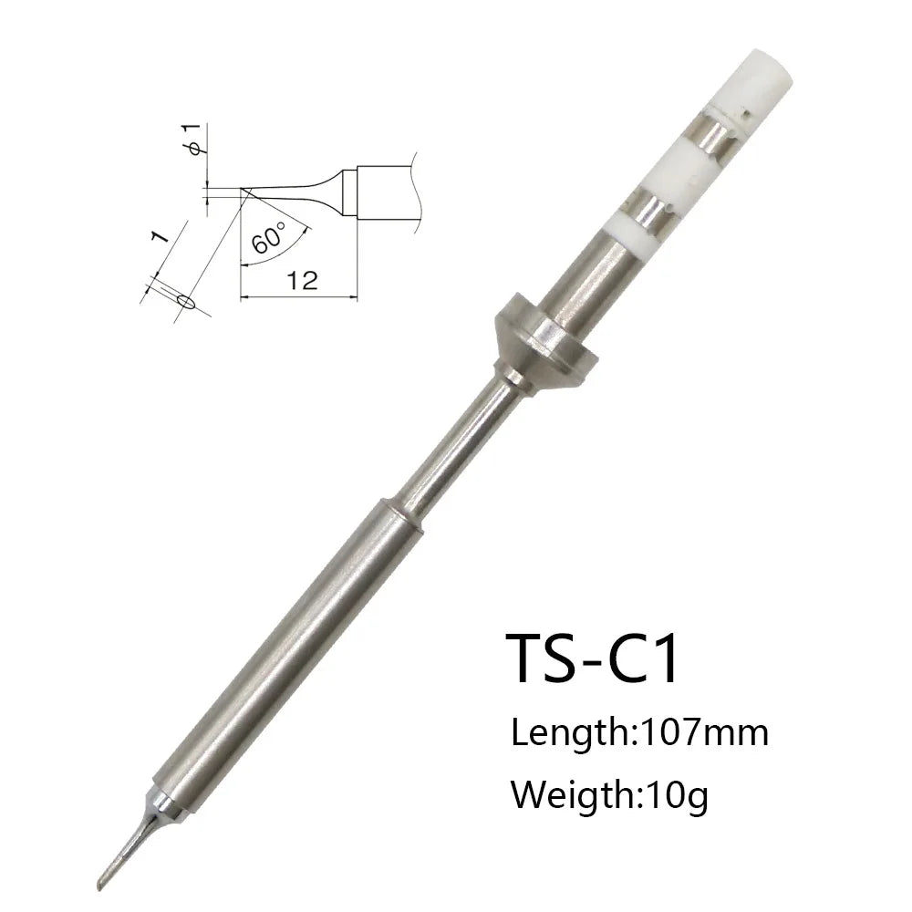 TS100/TS101 Soldering Iron Tips - Pine64 Pinecil Replacement Tips TS Series BC2 C4 Compatible Models