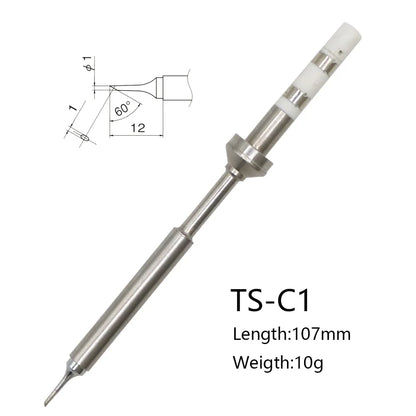 TS100/TS101 Soldering Iron Tips - Pine64 Pinecil Replacement Tips TS Series BC2 C4 Compatible Models