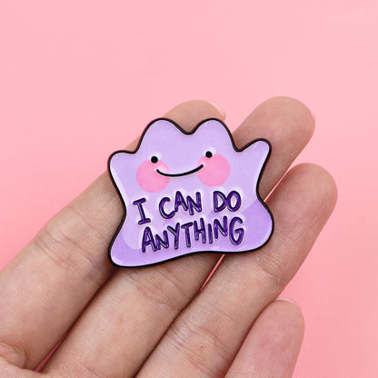 9-Piece “I Can Do Anything” Enamel Pin Set - Inspirational Brooch Badges for Backpacks, Hats, Cosplay, and Gifts