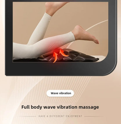 Upgraded Large Area Heated Neck Massager – Vibration Airbag Full Body Massage Mat with Lumbar Traction and Remote Control