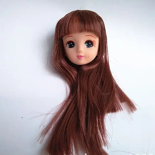 Jenny Licca Doll Heads - Colorful Long Hair DIY Doll Dressing Figures for Girls