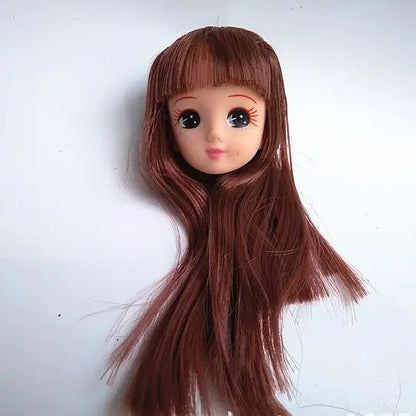 Jenny Licca Doll Heads - Colorful Long Hair DIY Doll Dressing Figures for Girls