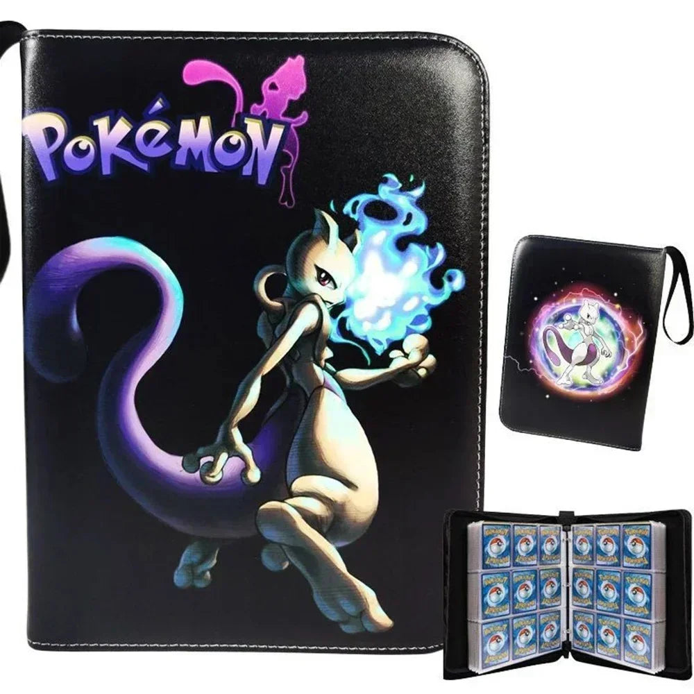 400PCS Pokémon Album Binder – PU Zipper Photo Card Holder for Trading Cards, Letters, and Collectible Hobby Folder