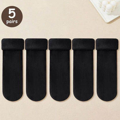 5/10/20 Pairs Women’s Winter Warm Socks — Thick Thermal Cashmere Wool Short Socks for Boots & Home