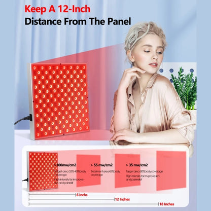 LED Red Light Therapy Panel Lamp – Anti-Aging Facial Skin Care, 225 LED Lights for Body Pain Relief & Physical Therapy