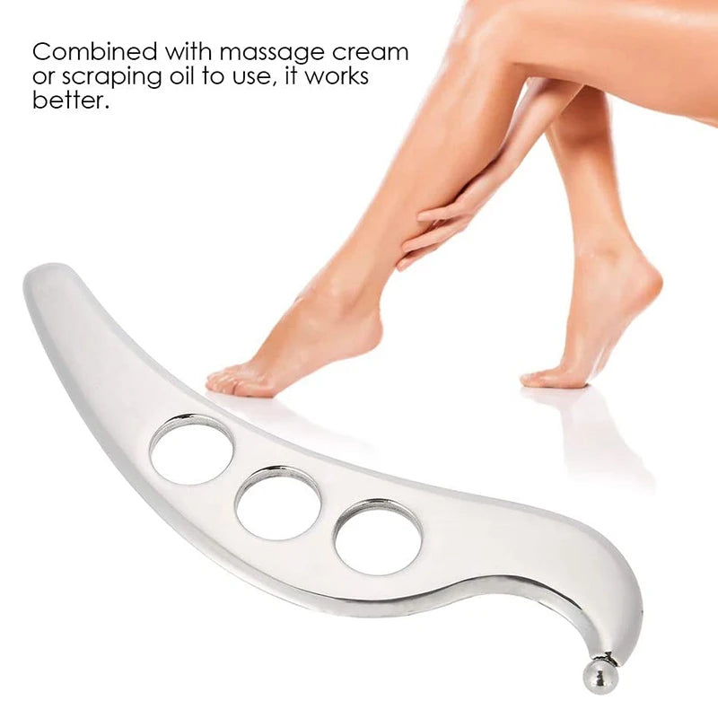 Stainless Steel Gua Sha Tool — Massage Scraping Board for Pain Relief, Myofascial Release & Physical Therapy
