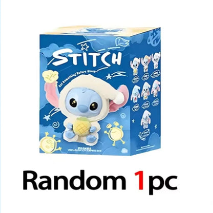 Miniso Disney Stitch Blind Box — “Eat Something Before Sleep” Vinyl Plush Doll Pendant, Surprise Gift Toy