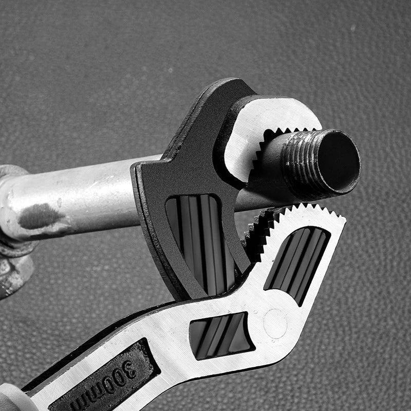 Universal Adjustable Self-Locking Wrench - CR-V Multifunctional Plumbing Hand Tool for Bathroom and Home Repairs, 6–12 Inch