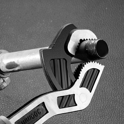 Universal Adjustable Self-Locking Wrench - CR-V Multifunctional Plumbing Hand Tool for Bathroom and Home Repairs, 6–12 Inch