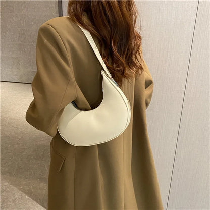 Fashion Luxury PU Leather Hobo Shoulder Bag – Small Clutch Handbag, Underarm Purse, Travel Tote for Women