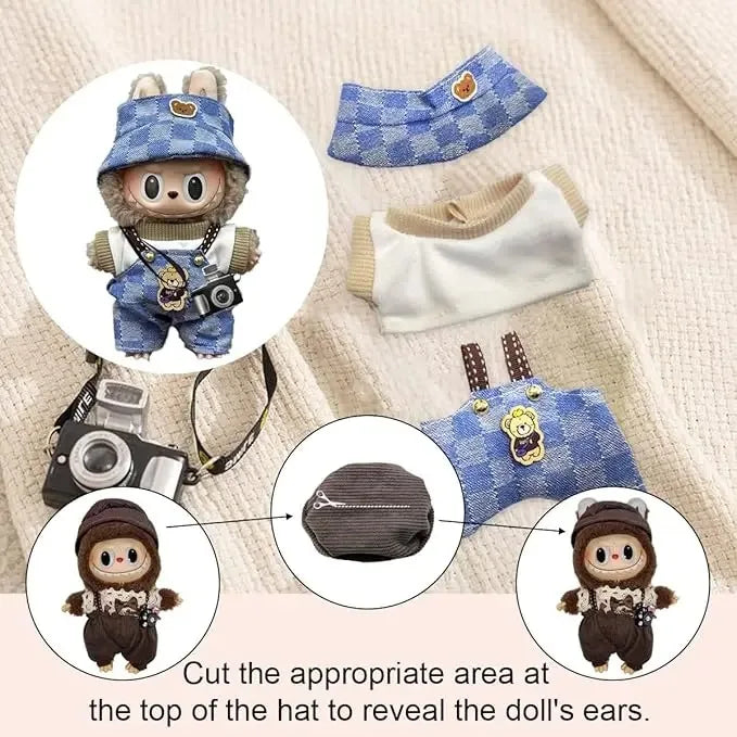 17cm Labubu Doll Clothes Set — Stylish Outfit for 17cm Labubu Dolls