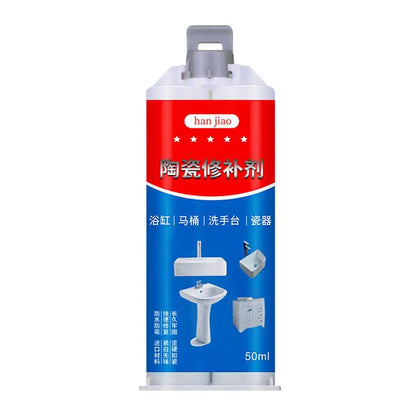 50ml Tile and Ceramic Repair Paste - Quick-Drying Adhesive for Porcelain, Enamel, Sink Cracks, and Tub Chips
