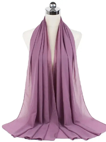 Women’s Solid Chiffon Instant Hijab – Ready-to-Wear Islamic Scarf, Muslim Shawl & Arab Head Wrap