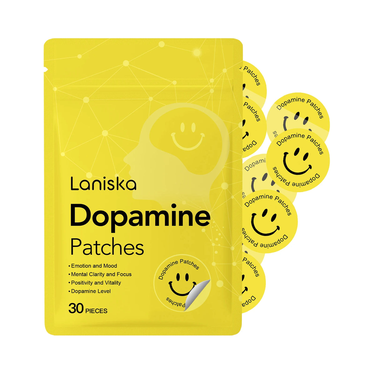 Dopamine Wellness Patches - Daily Comfort Patches for Focus, Stress Relief, Mood Balance & Vitality Support for Work and Study