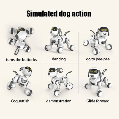 Funny RC Robot Dog – Electronic Stunt Dog with Voice Commands, Touch-Sense, and Music for Boys and Girls, Model 18011