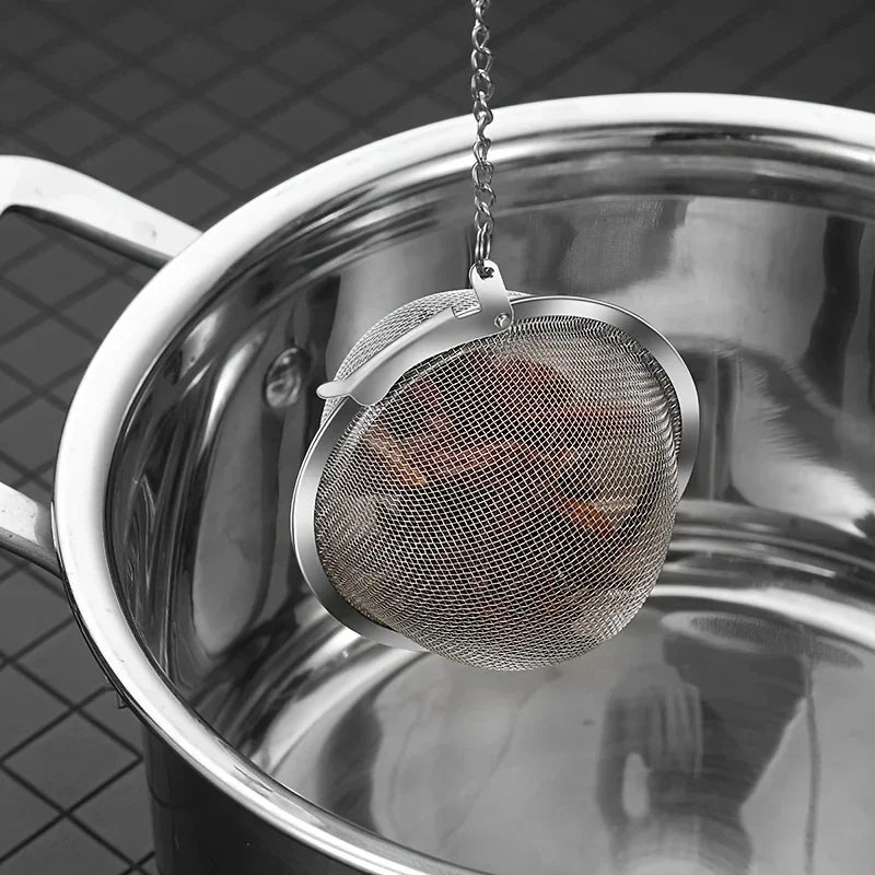 Stainless Steel Tea Ball Infuser Set — Durable Strainers for Loose Leaf Tea, Herbs, Spices & Seasoning