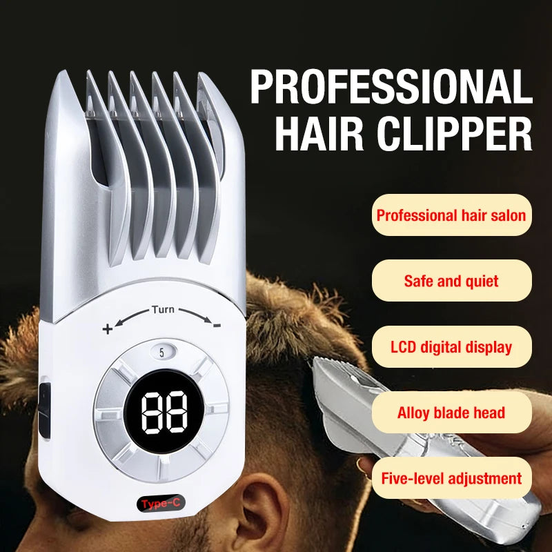 Electric Hair Clipper – Home Use Hair Cutting Tool for Adults & Kids, Self-Cutting Salon Trimmer & Grooming Kit