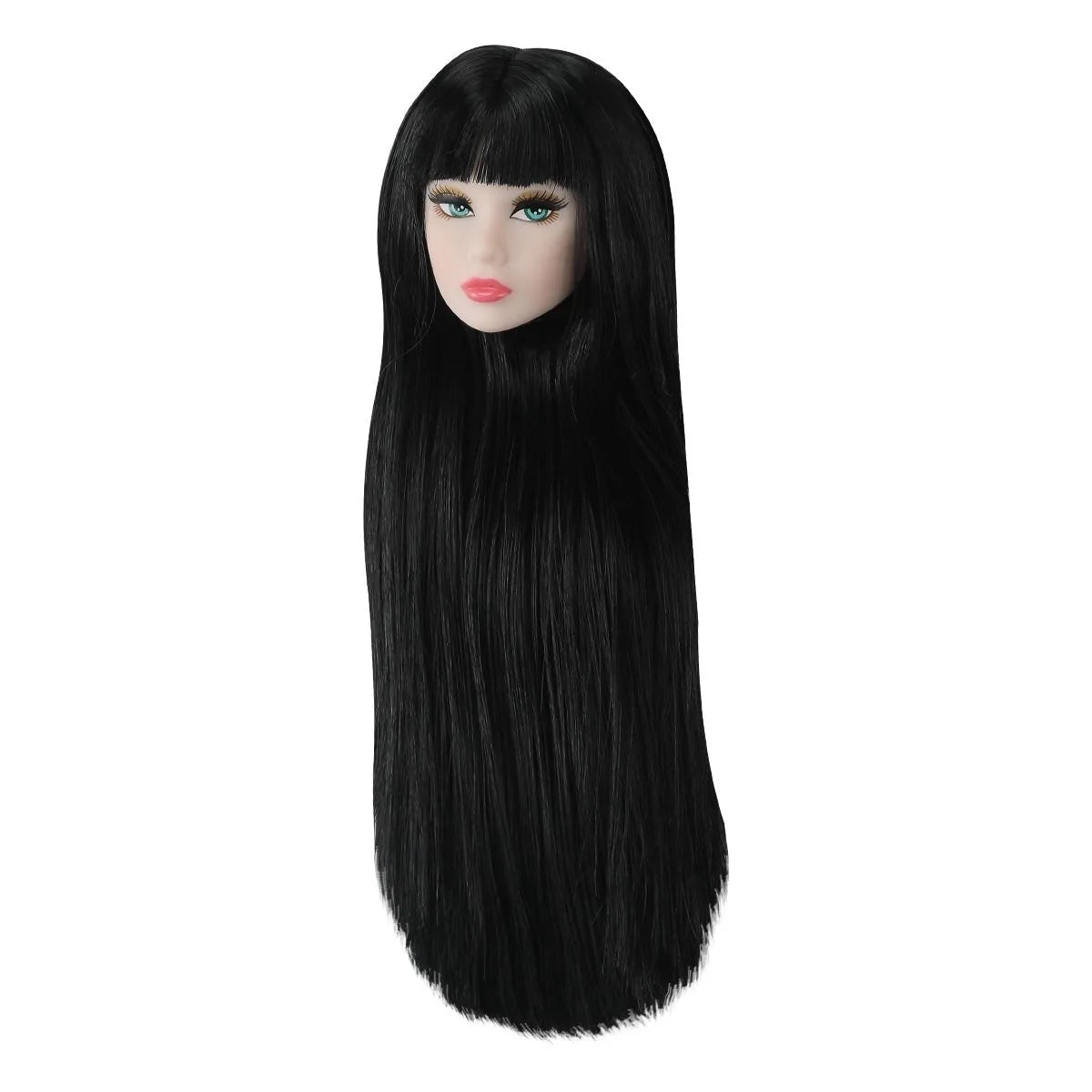 1/6 Supermodel Doll with Movable Joints – Flat Bangs Straight Hair Body & Head Accessories (White/Normal/Black Skin)