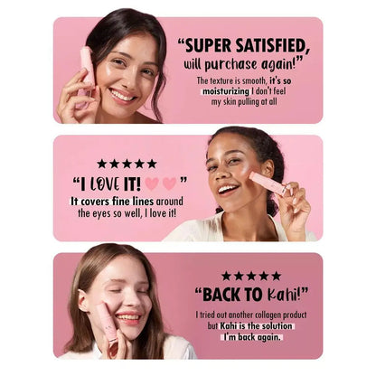 KAHI Wrinkle Bounce Multi Balm Stick 9g - PDRN Collagen Moisturizing Essence Balm with Jeju Oil for Face Care