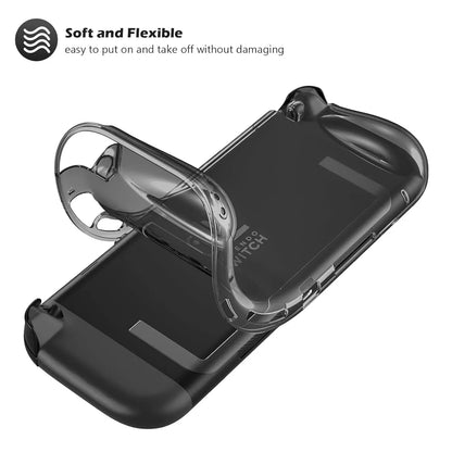Protective Case Kit for Nintendo Switch 2 (2025) — Clear TPU Cover, Anti-Scratch, Shock-Absorption, Ergonomic Grip Design
