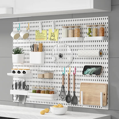 DIY Pegboard Accessories | Hanging Shelf Storage Hooks and Wall Organizer | No Punching Crafts Organization for Garage, Kitchen, and Room