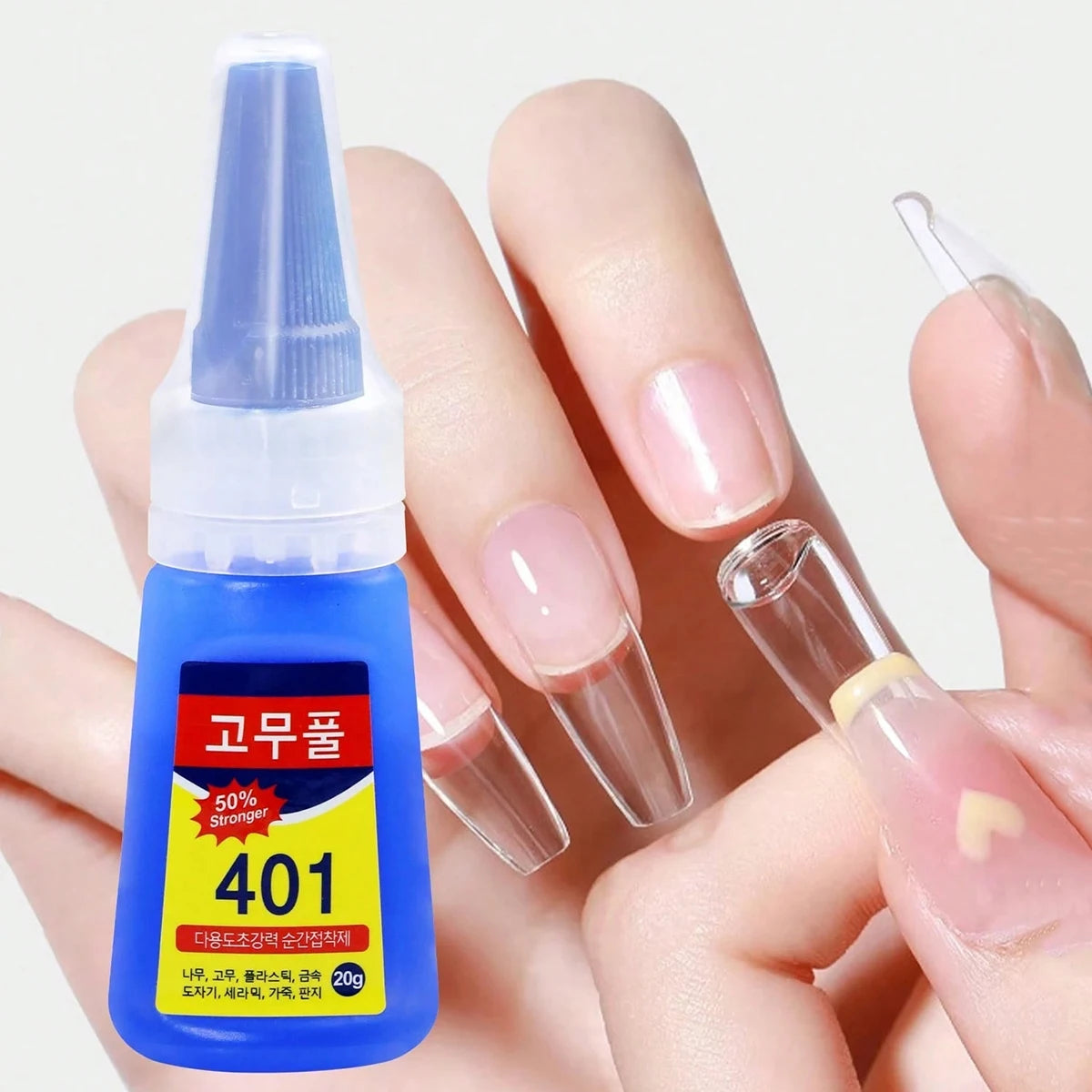 Super Strong Nail Glue Gel - Quick Dry Adhesive for False Nails, Soft Nail Tips and Nail Art Beginners