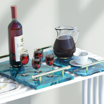 Large Rectangle Resin Tray Silicone Mold - DIY Epoxy Tea Plate Coaster Craft Making Mold