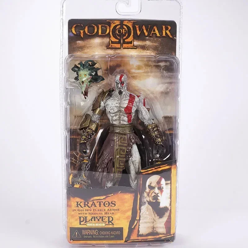 NECA God of War II Kratos 7-Inch Action Figure in Ares Armor with Blades - Classic Video Game Collectible Toy