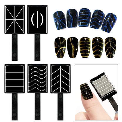 Magnetic Nail Art Wand Pen Set – 3D Cat Eye Gel Magnet Tool for UV Gel Polish & Magic Manicure Designs