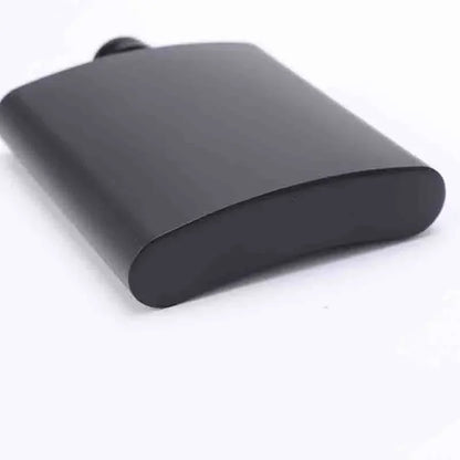 304 SS Portable Hip Flask – Black Whiskey, Vodka, Wine Bottle (6-12oz), Outdoor Bar Party Drinking Utensil