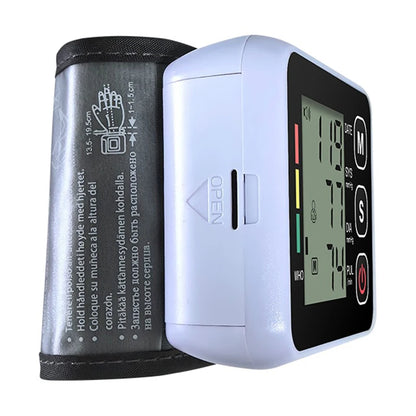 English Voice Digital Wrist Blood Pressure Monitor – High-Accuracy Electronic Sphygmomanometer Tonometer