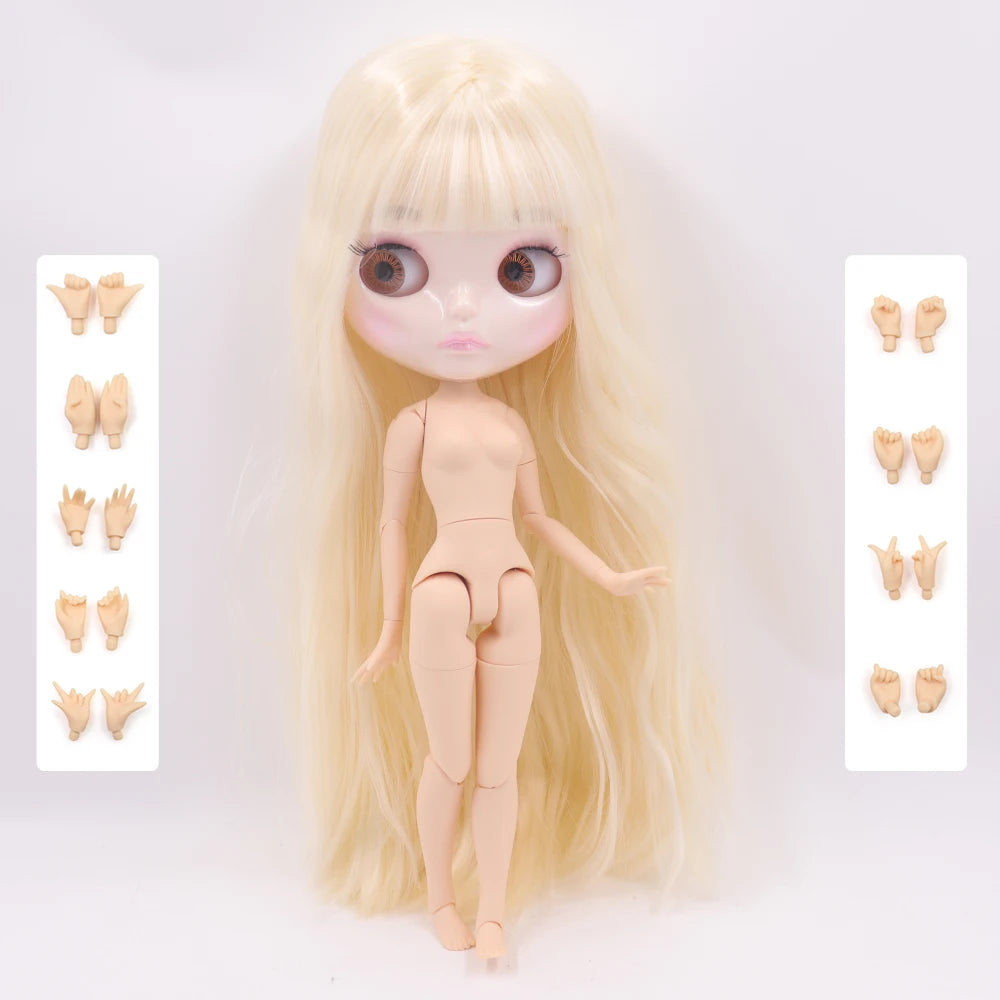 ICY DBS Blythe Doll 1/6 Joint Body 30cm BJD – Shiny Face with Extra Hands, DIY Fashion Doll Gift
