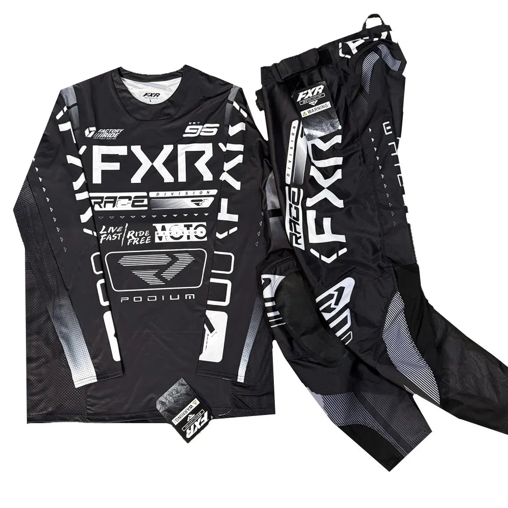 FXR 2025 PODIUM/CLUTCH PRO Gear Set – Dirt Bike Motocross Jersey & Pants Combo for Off-Road Riding