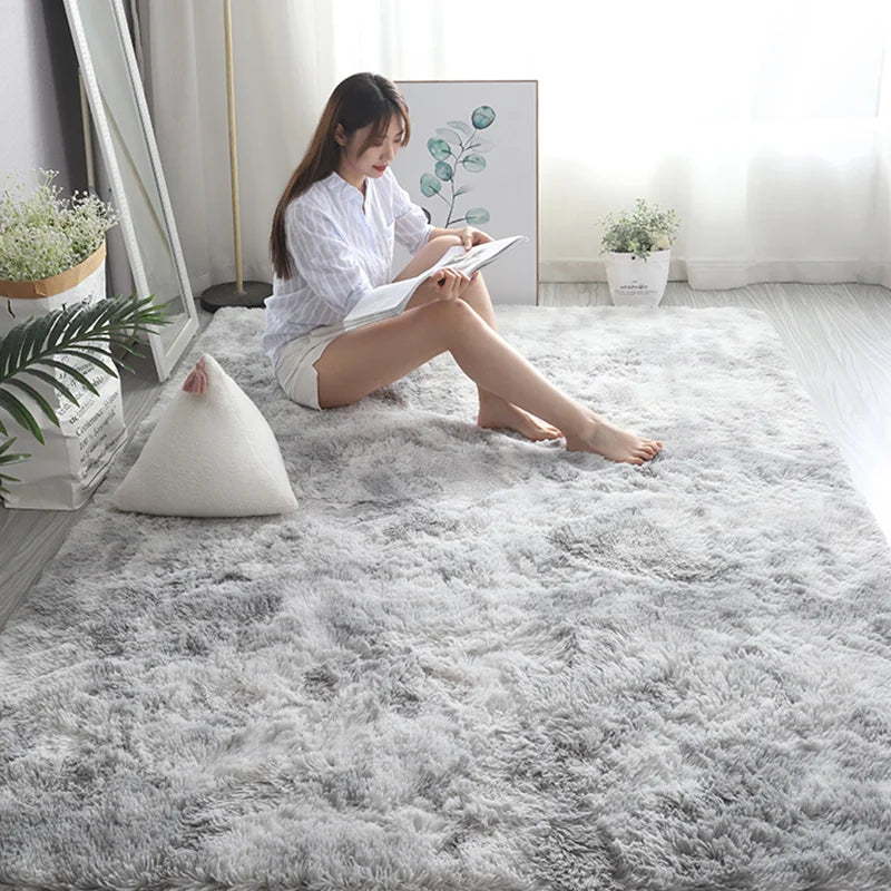 Soft Shaggy Plush Area Rug – Large Fluffy Beige Carpet for Living Room, Bedroom, Kids Room & Nursery Decor