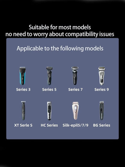 LISI 12V Type-C Shaver Charger Adapter – Compatible with Braun Series 1/3/5/6/7/9 & XT5 Electric Shaver Charging Converter Cable