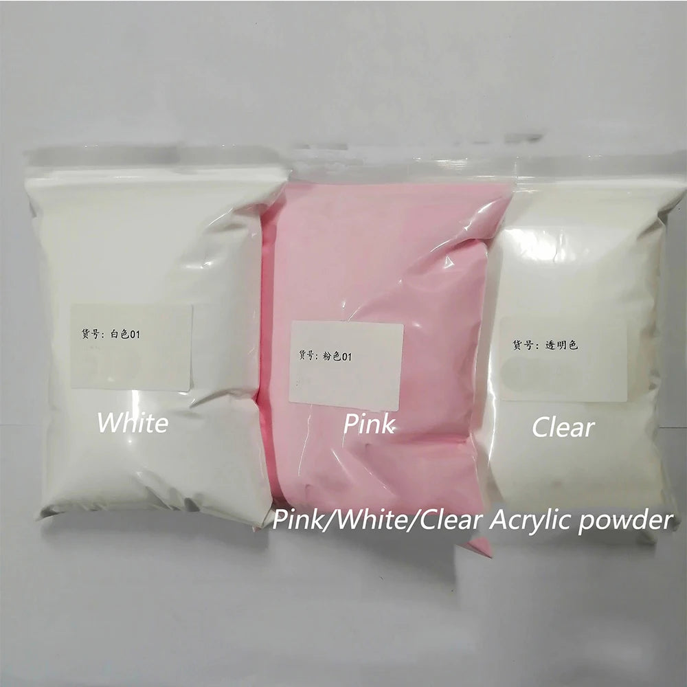 50g/100g Nude Nail Acrylic Powder Bulk Set – 4-in-1 Solid Crystal Extension, Dipping & Engraving Nail Art Monomer Wholesale