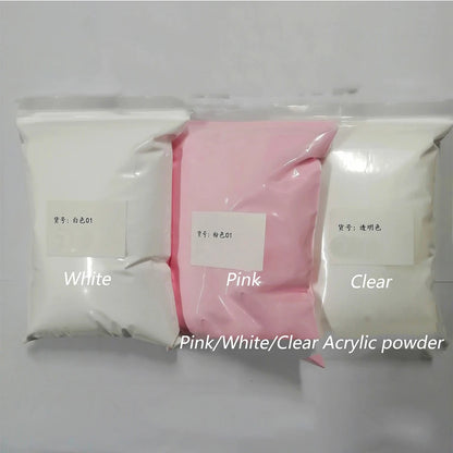 50g/100g Nude Nail Acrylic Powder Bulk Set – 4-in-1 Solid Crystal Extension, Dipping & Engraving Nail Art Monomer Wholesale