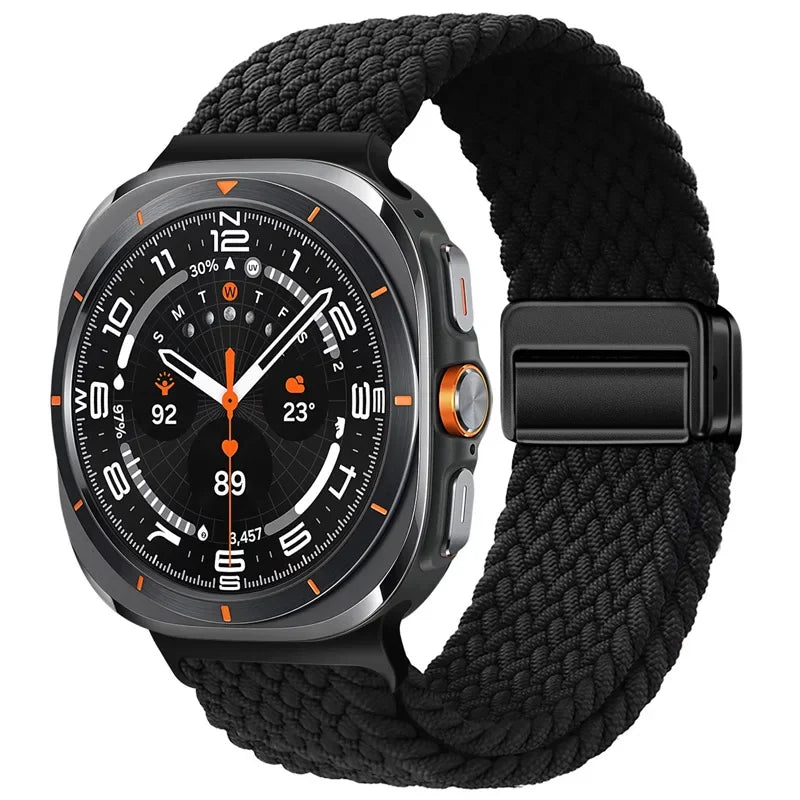 Magnetic Nylon Strap for Samsung Galaxy Watch Ultra 47mm – Adjustable Loop Bracelet Band Accessory