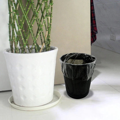 100pcs Black Household Rubbish Bags for Bathroom, Kitchen, and Trash Can - Disposable Plastic Garbage Bags