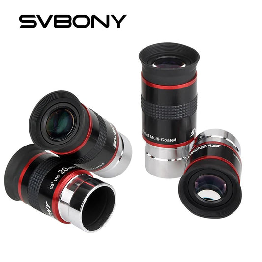 SVBONY 68° Ultra Wide Angle Telescope Eyepiece - FMC 1.25" Astronomical Lens for 6mm 9mm 15mm & 20mm Telescopes