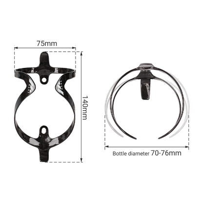 MANA 12g Marble-Pattern Carbon Fiber Bicycle Bottle Cage — Ultra-Light Full Carbon with Aluminum Alloy Screws for Road/MTB/Gravel