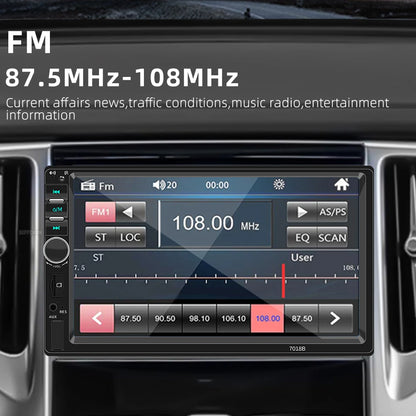 HIPPBQCC 7" 1DIN Car Radio MP5 Multimedia Player – Touchscreen FM ISO Power Aux Input Bluetooth USB Mirror Link Autoradio