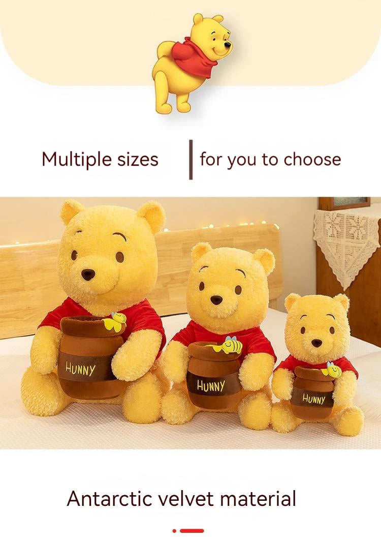 35–55cm Winnie the Pooh Plush Toy — Anime Disney Honey Jar Soft Stuffed Pooh Bear for Kids, Children, Kawaii Birthday Gift