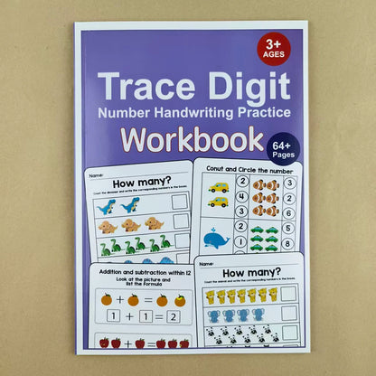Interactive Preschool Math Workbook – Number Tracing, Addition & Subtraction Worksheets for Early Learning Activities