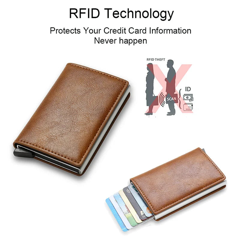 Anti-Theft RFID Credit Card Holder, Smart Minimalist Wallet for Men & Women, Slim Cardholder, Bank Cash & Credit Card Case Purse