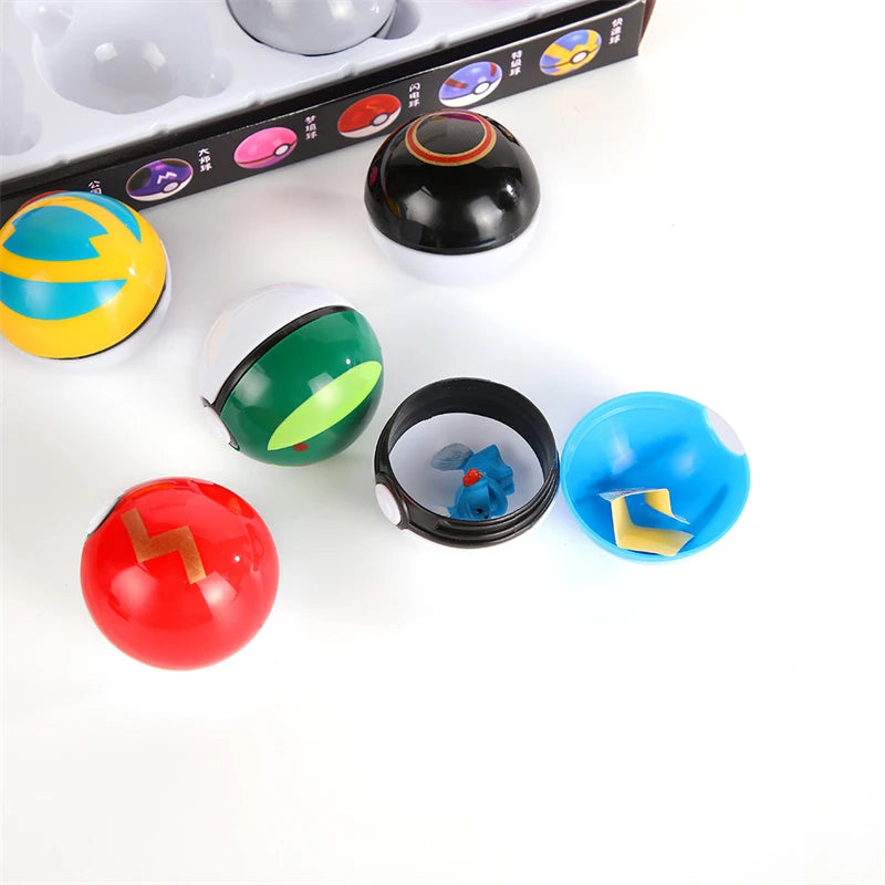 12Pcs Pokémon Poké Ball Figure Set – Pikachu Pocket Monster PVC Action Figures Collection Toy Gift Set