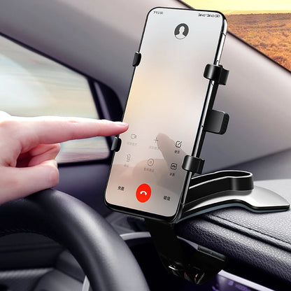Car Dashboard Phone Holder – 360° Rotating Auto Grip Bracket, Foldable Rearview Mirror Navigation Mount