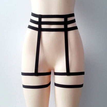 Elastic Cage Chain Leg Garter Belt – Hollow Suspender Strap Harness for Women