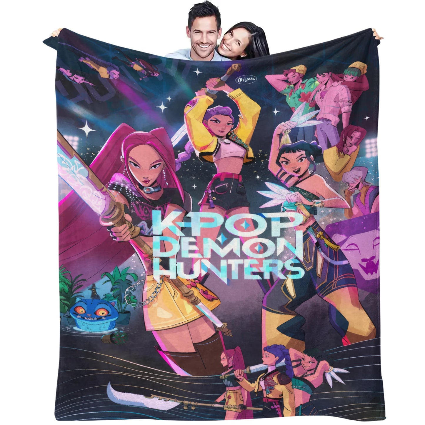 K-Pop Demon Hunters Flannel Blanket – 31 Styles Anime Throw for Home, Travel & Camping Fan Gift